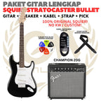PAKET GITAR SQUIER STRATOCASTER BULLET Electric Gitar | GUITAR PACK