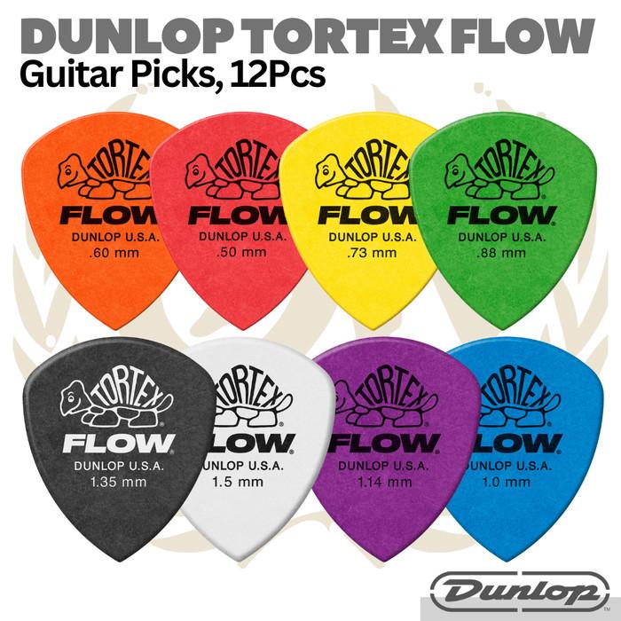 DUNLOP TORTEX FLOW Standart Guitar Pick, isi 12 pcs | Pik Gitar
