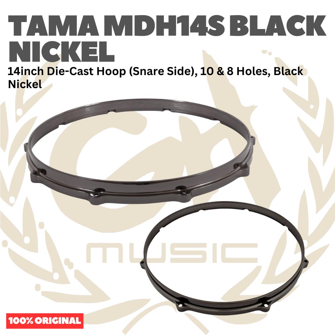 TAMA MDH14S 14inch Die-Cast Hoop (Snare Side), 8 & 10 Holes, Black Nickel - Ring Snare Drum Original Asli