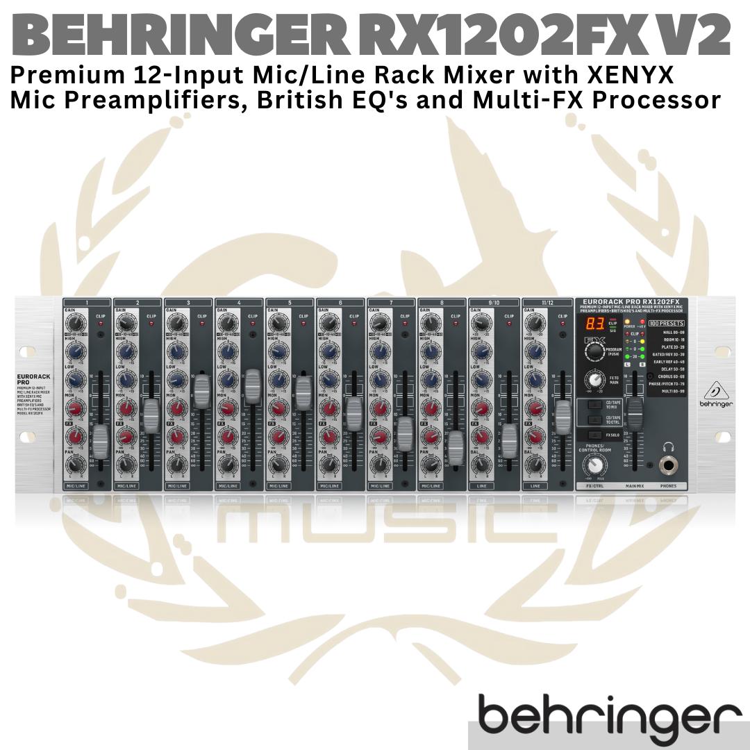 BEHRINGER EURORACK PRO RX1202FX V2 12 Channel | Mixer Multi FX RX1202