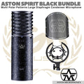 ASTON SPIRIT BLACK BUNDLE Multi Polar Patterns Condenser Microphone (made in UK)