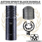 ASTON SPIRIT BLACK BUNDLE Multi Polar Patterns Condenser Microphone (made in UK)