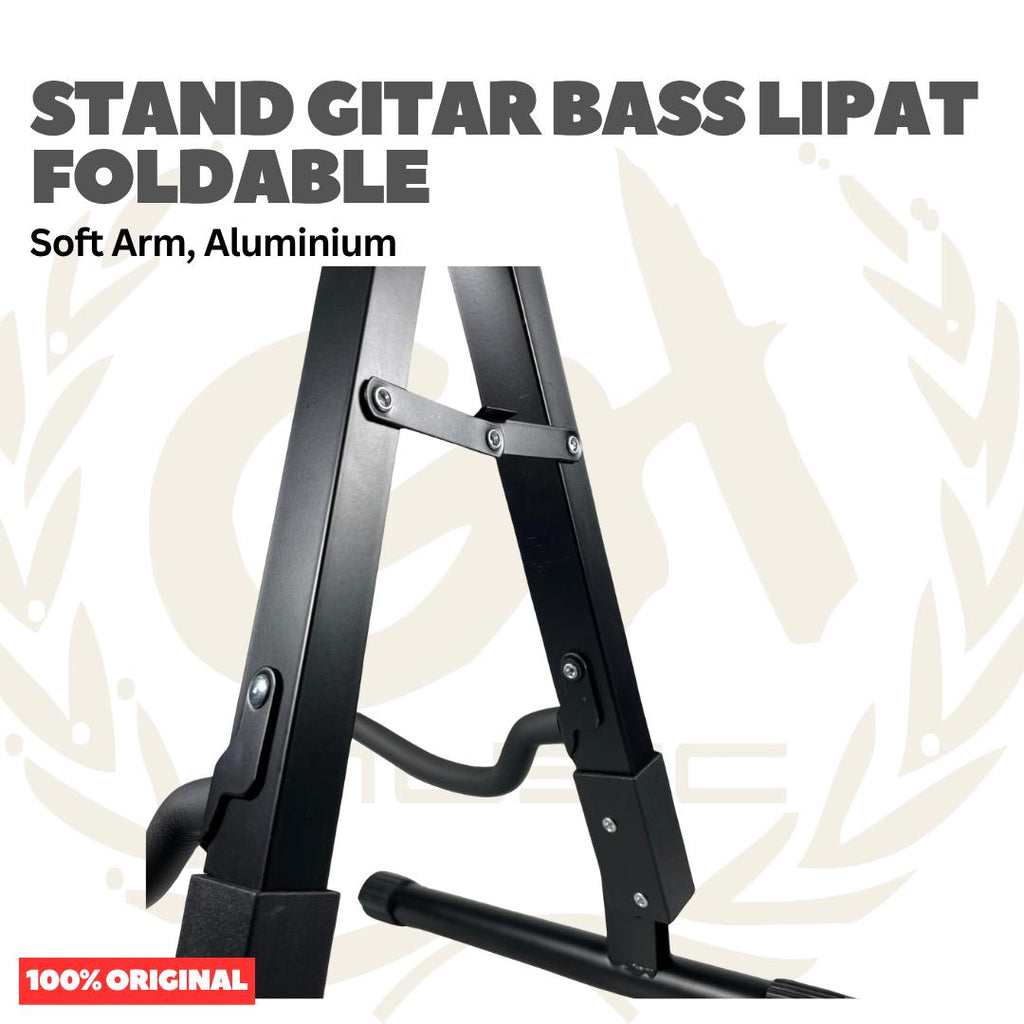 Stand Gitar Bass Lipat Foldable Soft Arm, Aluminium - GS-12 / INU27