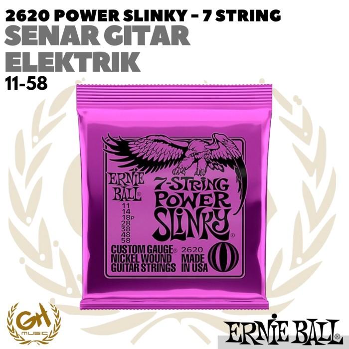 Ernie Ball 2620 Power Slinky 7-String Nickel Wound Electric 11-58