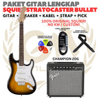 PAKET GITAR SQUIER STRATOCASTER BULLET Electric Gitar | GUITAR PACK