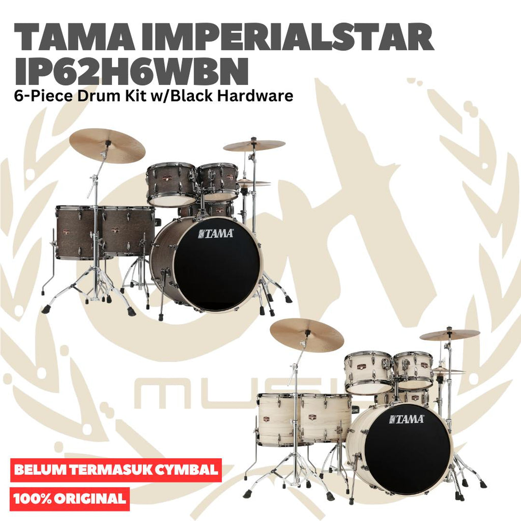 TAMA IP62H6WBN Imperialstar 6-Piece Drum Kit w/Black Hardware (Limited) - Drum Akustik Set Lengkap Tanpa Simbal Original Asli