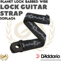 D'ADDARIO PLANET LOCK GUITAR STRAP Barbed Wire 50PLA04