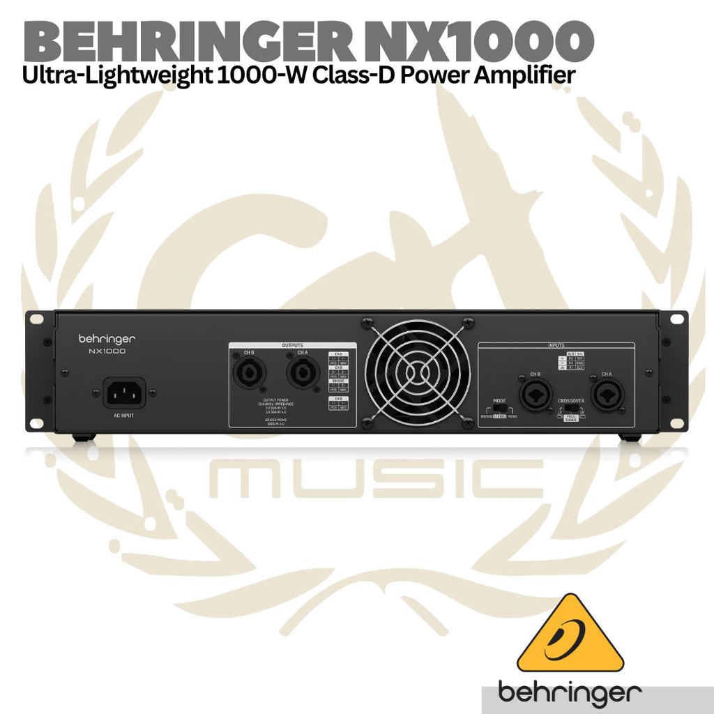 Behringer NX1000 Ultra-Lightweight 1000-Watt Class-D Power Amplifier