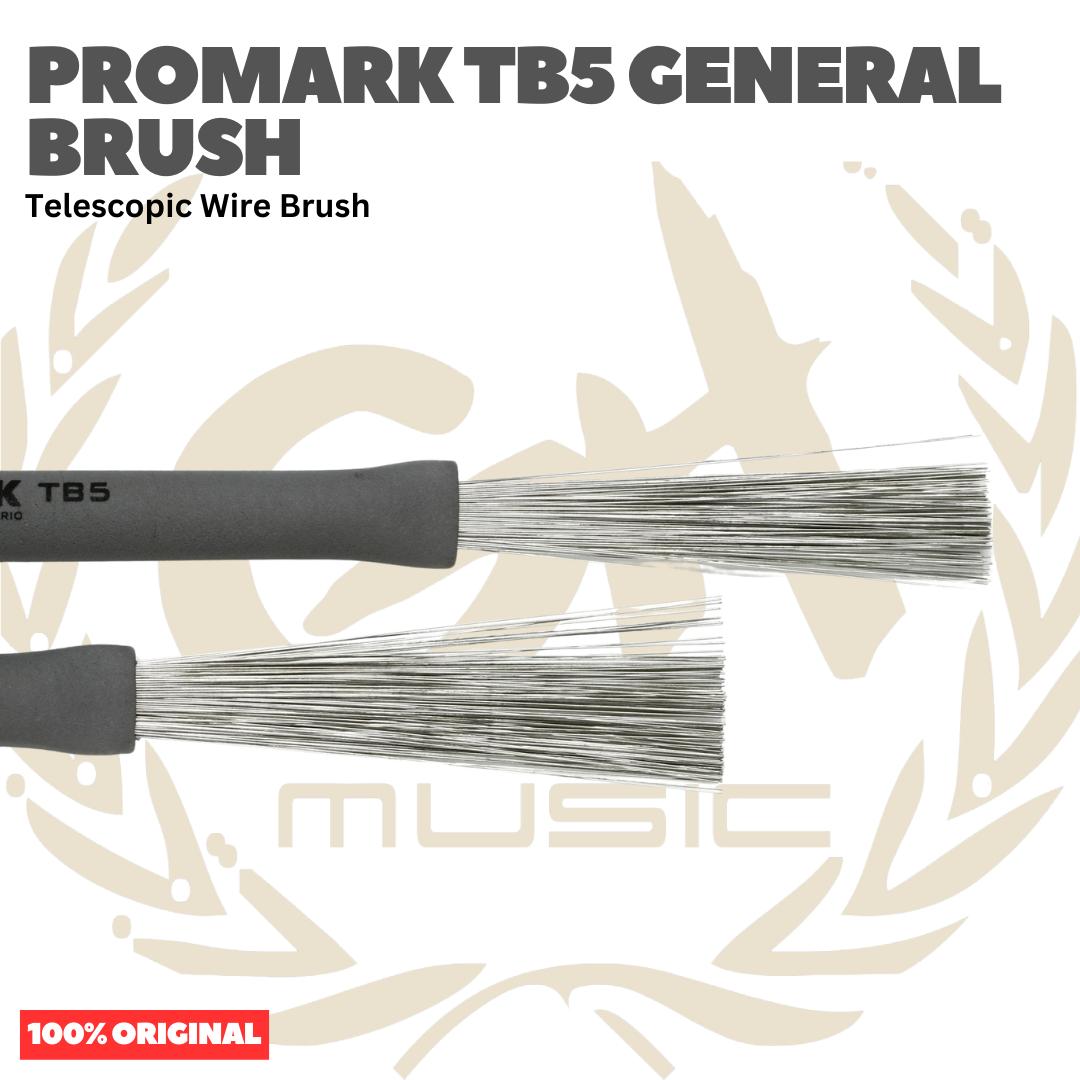 PROMARK TB5 General Brush Telescopic Wire Brush - Stik Brass Snare Stik Kawat Jazz Original Asli