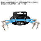 Ernie Ball Flex Instrument Patch Cable, 3, 6 & 12 Inch, 3-Pack - Kabel Patch TS isi 3