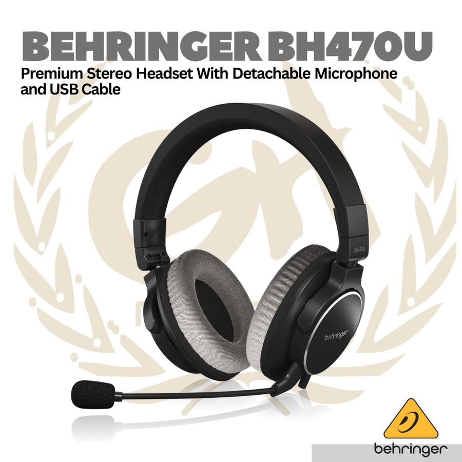 Behringer BH470U Premium Stereo Headset with Detachable Microphone and USB Cable