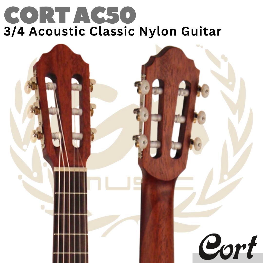 CORT AC50 1/2 Junior Acoustic Classic Nylon Guitar | Gitar Nilon