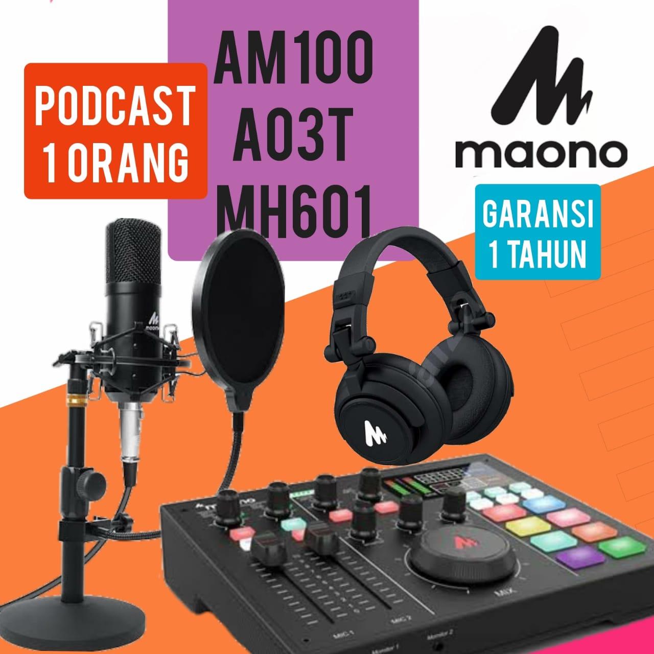 PAKET BUNDLE PODCAST 1 ORANG MAONO AM100, MH601 DAN A03T