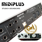 MIDIPLUS STUDIO4 SOUNDCARD utk Mic Microphone RECORDING ZOOM PODCAST