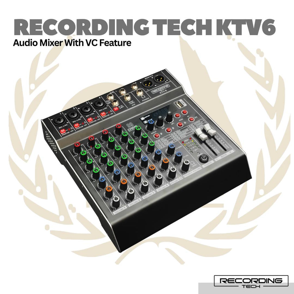 Recording Tech KTV6 With VC Feature - 6 Channel Audio Mixer