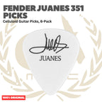 Fender Juanes 351 Celluloid Guitar Picks, 6-Pack - Pick Gitar Set