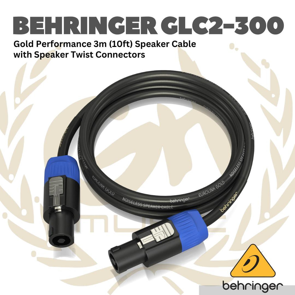 Behringer GLC2 Eurolink Gold Series Speaker Cable with Speaker Twist Connectors