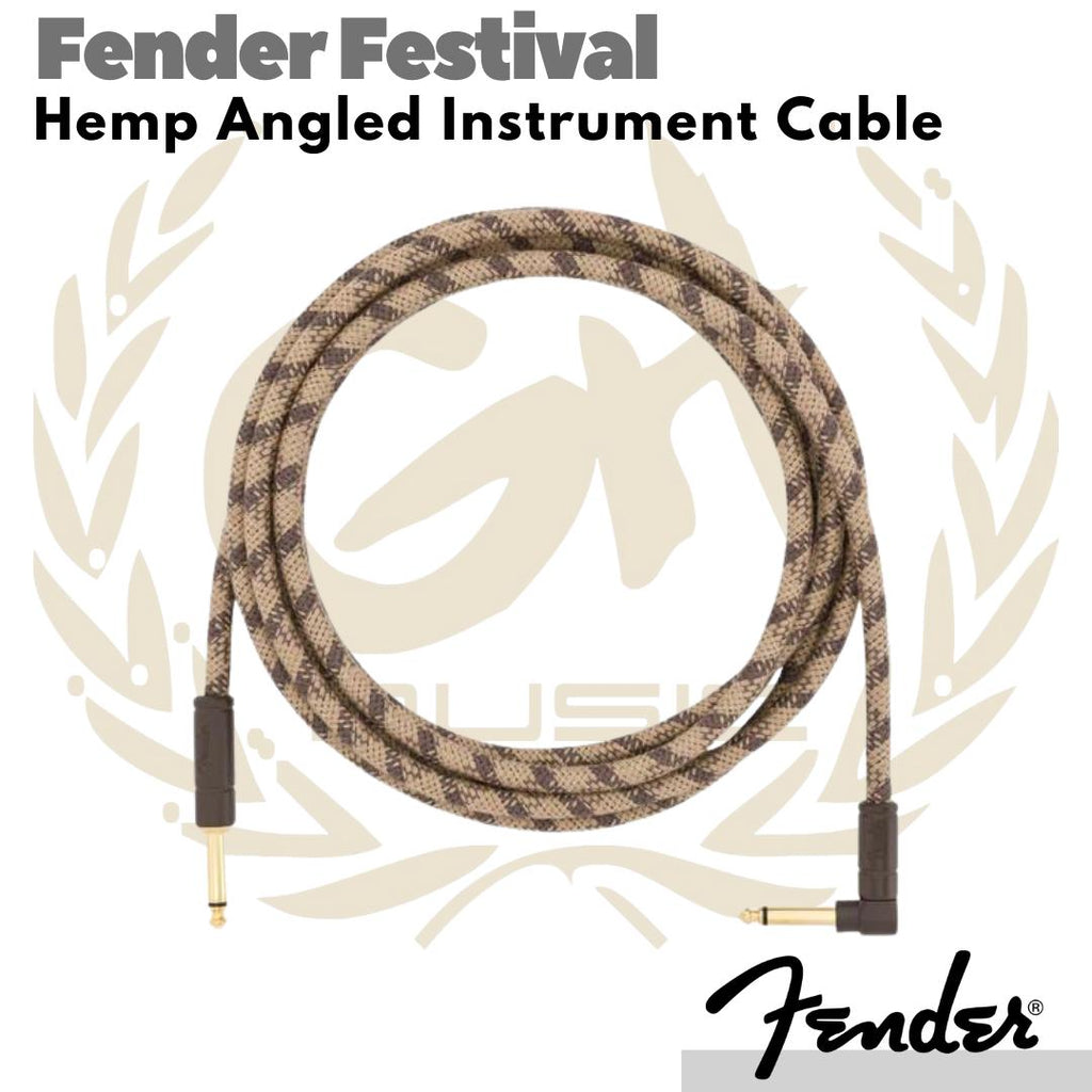 Fender Festival Hemp Angled Instrument Cable | Kabel Gitar Instrumen