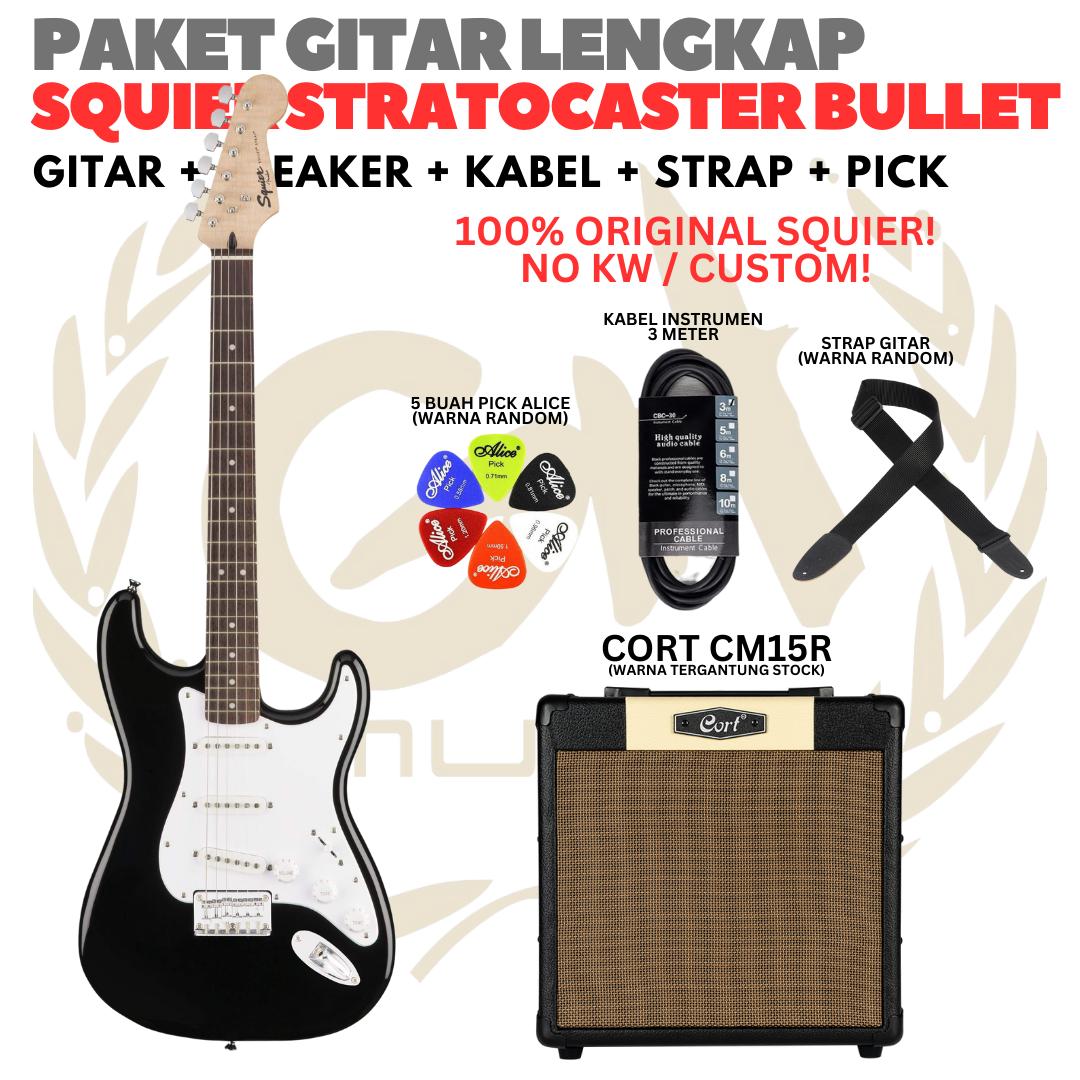 PAKET GITAR SQUIER STRATOCASTER BULLET Electric Gitar | GUITAR PACK
