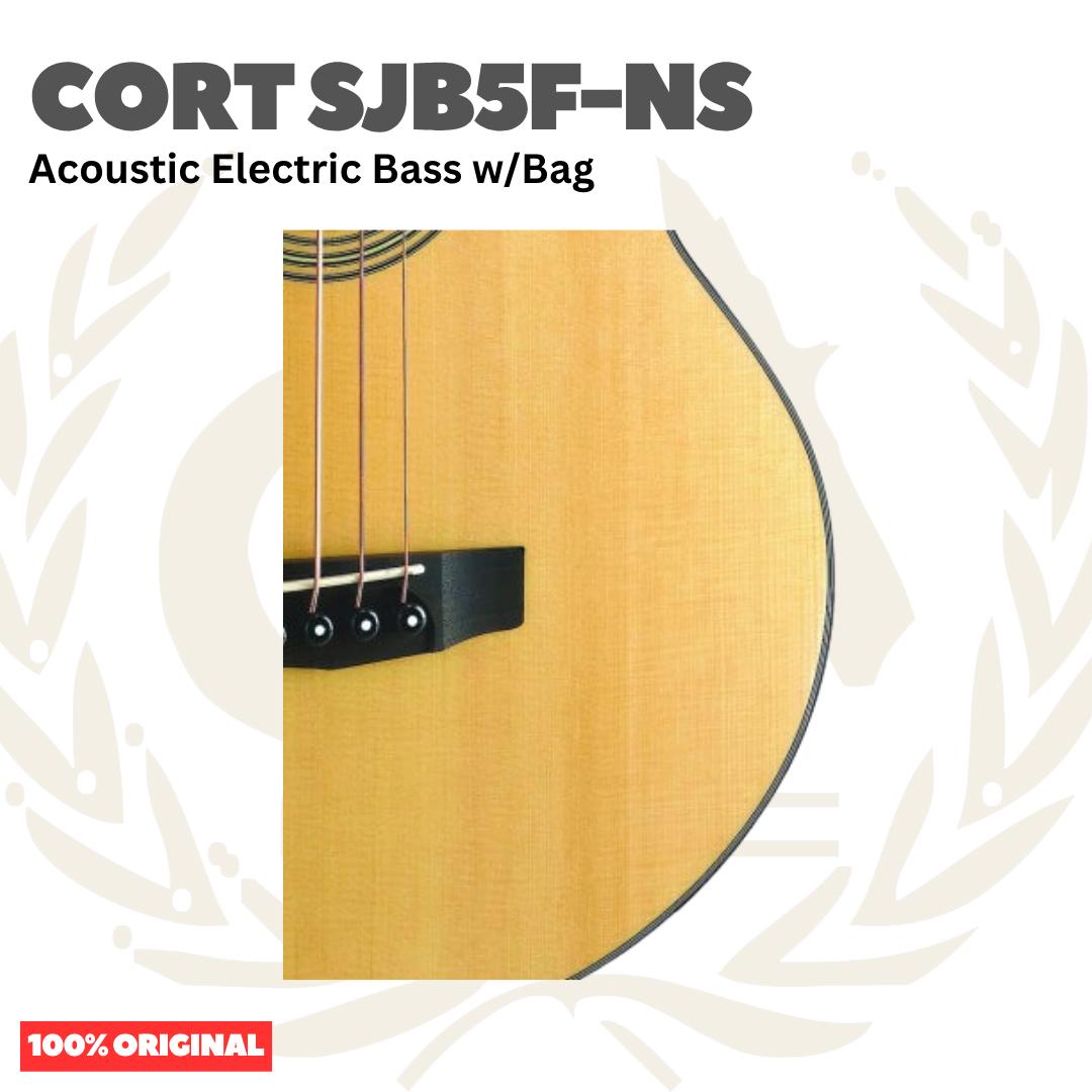 Cort SJB5F-NS Acoustic Electric Bass w/Bag - Bass Akustik dengan Preamp