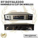 RECORDINGTECH RT ROYALE200 CLIP ON & HANDHELD WIRELESS SYSTEM