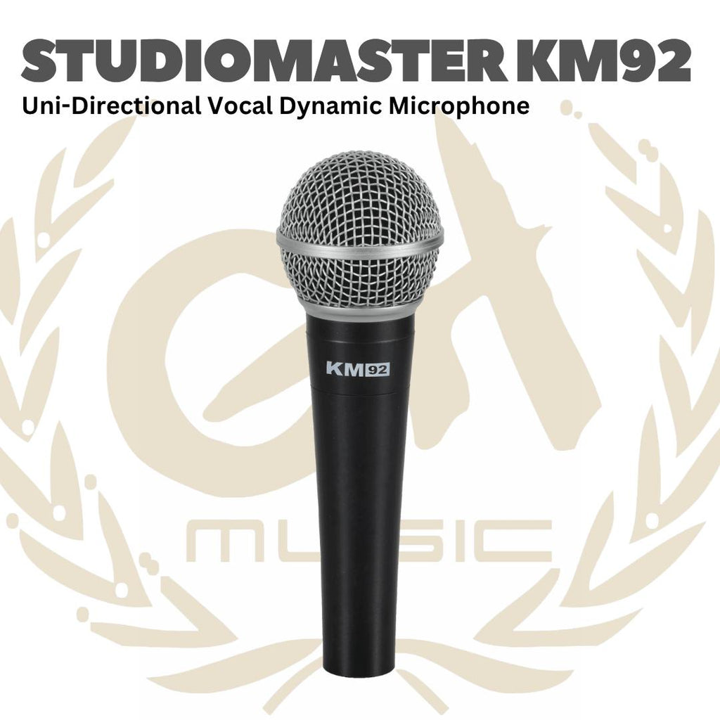KM92 Uni-Directional Vocal Dynamic Microphone - KM 92 Mic Dinamik Karaoke Studiomaster KM-92 Mik Original