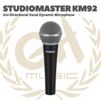 KM92 Uni-Directional Vocal Dynamic Microphone - KM 92 Mic Dinamik Karaoke Studiomaster KM-92 Mik Original