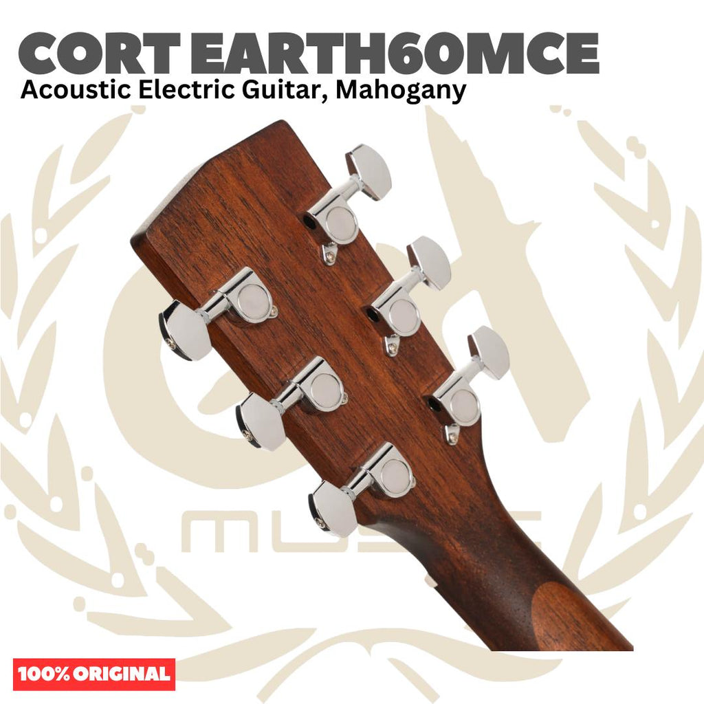Cort Earth 60 MCE Acoustic Electric Guitar - Gitar Akustik Elektrik Earth60MCE | Earth 60MCE Original Asli