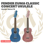 Fender Zuma Classic Concert Ukulele, Walnut FB, - Ukulele 4-Senar Original Asli