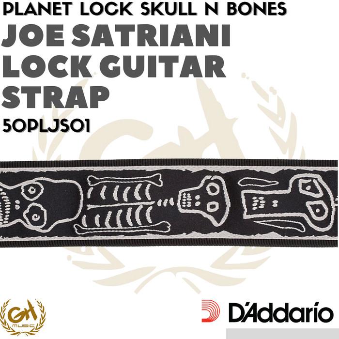 D'ADDARIO X JOE SATRIANI SKULL N BONES PLANET LOCK STRAP 50PLJS01