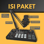 Paket Podcast Recording 1 Orang Maonocaster Maono AM200 + Mic LGT240
