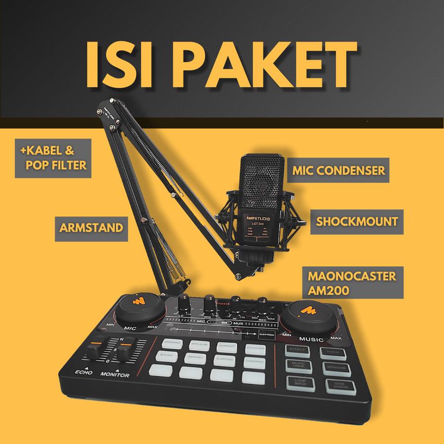 Paket Podcast Recording 1 Orang Maonocaster Maono AM200 + Mic LGT240