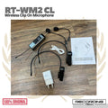 Recording Tech RT-HH-WM2 CL / RT HH WM2 CL Wireless Clip on Microphone | Mic Jepit Imam Ibadah Olah Raga Senam Outdoor Bando