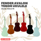 Fender Avalon Tenor Ukulele, Walnut FB - Ukulele 4-senar Original Asli