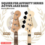 Squier FSR Affinity Series Active Jazz Bass Electric Bass Guitar - Bass Listrik Elektrik Original Asli
