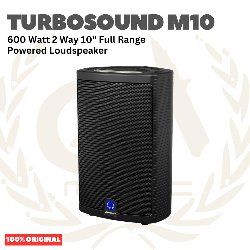Turbosound Milan M10 600 Watt 2 Way 10" Full Range Powered Loudspeaker Portable - Speaker Aktif Portabel