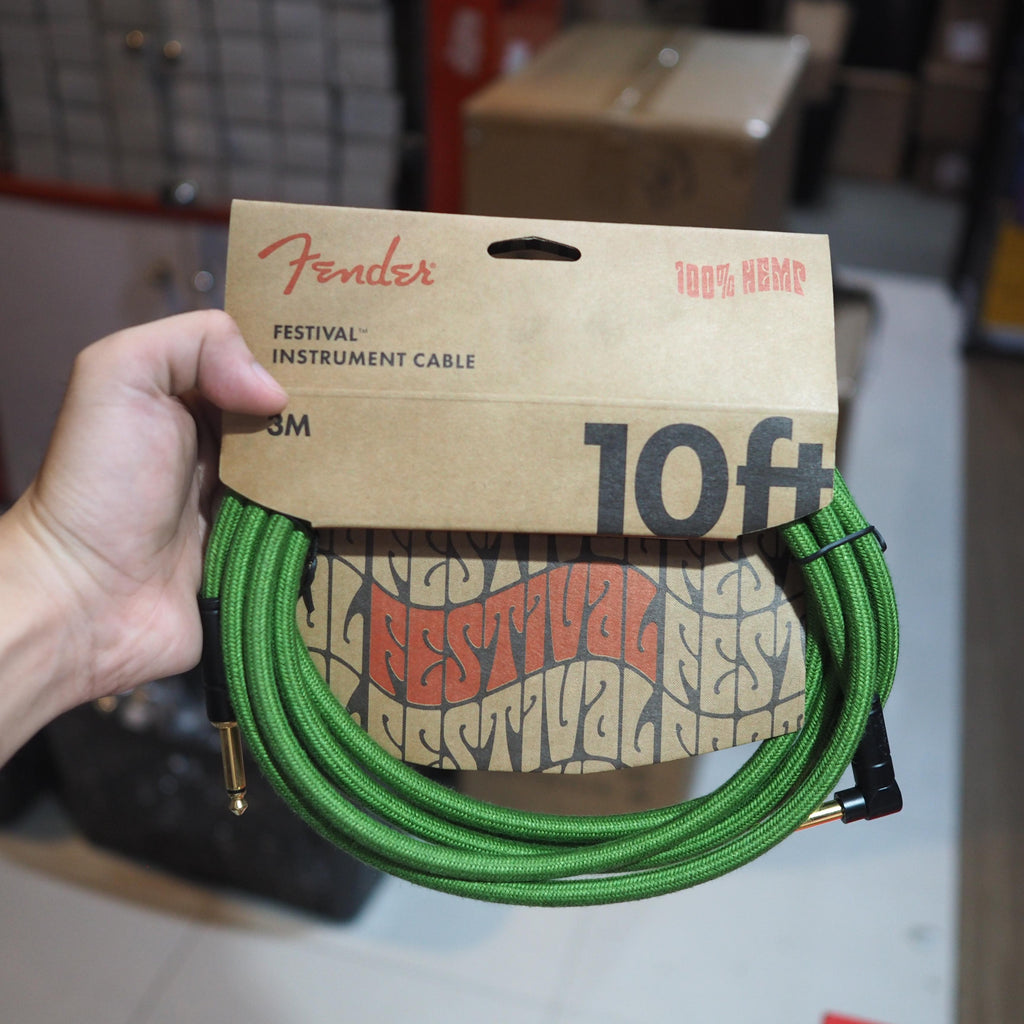 Fender Festival Hemp Angled Instrument Cable | Kabel Gitar Instrumen
