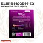 ELIXIR 11025 Polyweb 80/20 Bronze Acoustic Guitar Strings 11-52 - Senar Gitar Akustik