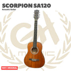 Scorpion SA120 Acoustic Guitar with 3/4 Body Scale - SA 120 Gitar Akustik dengan Ukuran 3/4 Original Asli