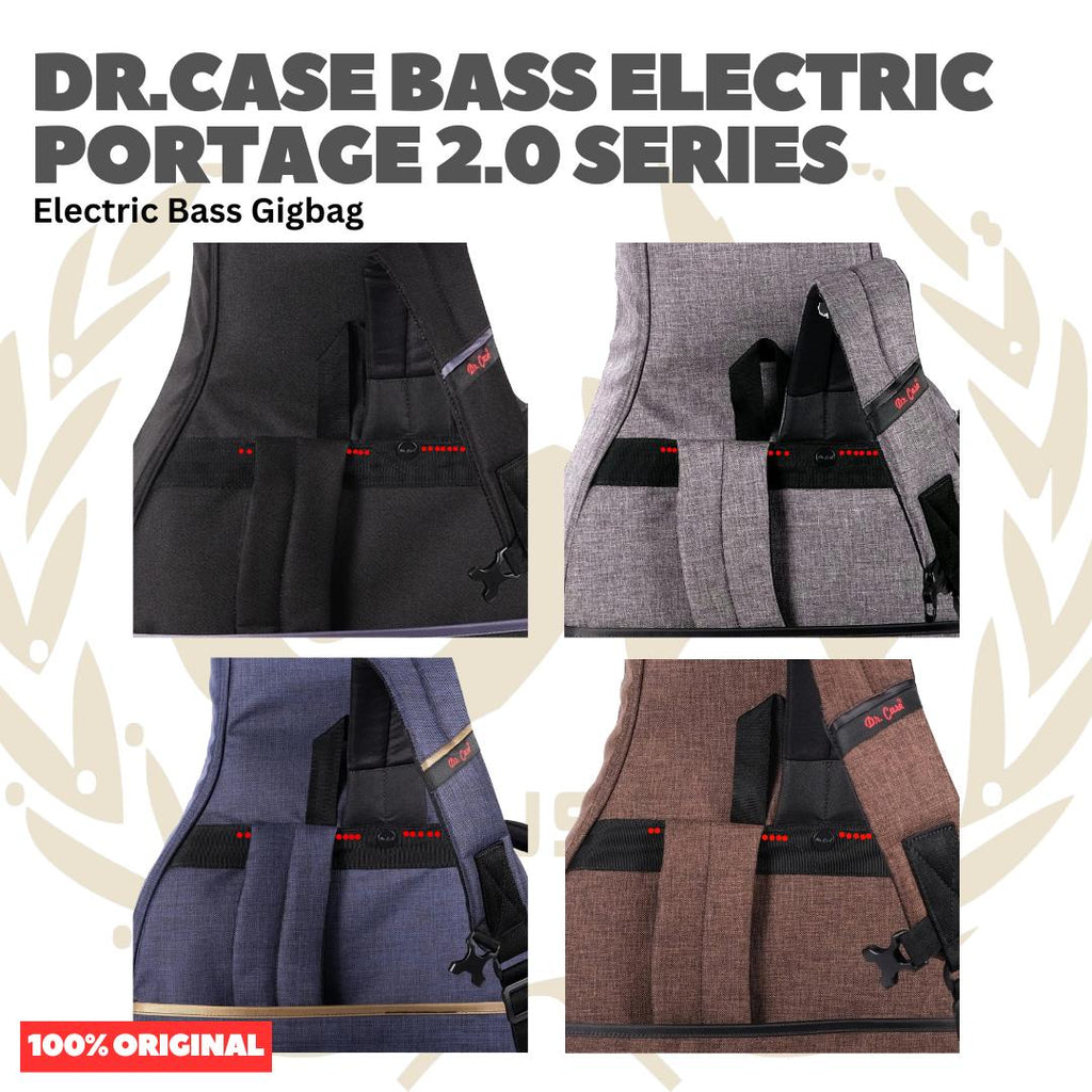 Dr Case Portage 2.0 Series Bass Electric Gigbag - Tas Softcase Bass Elektrik Gig Bag Original Asli