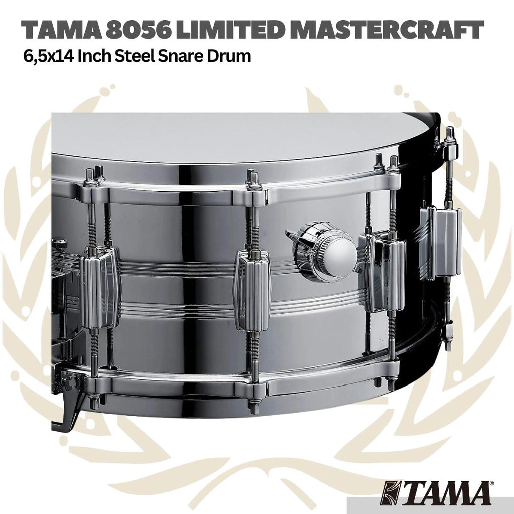 TAMA 8056 6.5x14inch Limited Mastercraft Steel Snare Drum - Snare Drum
