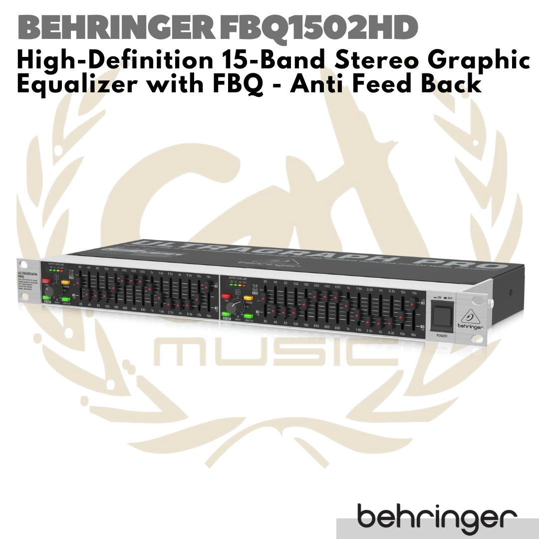 BEHRINGER ULTRAGRAPH PRO FBQ1502HD 15 Band Graphic Equalizer with FBQ