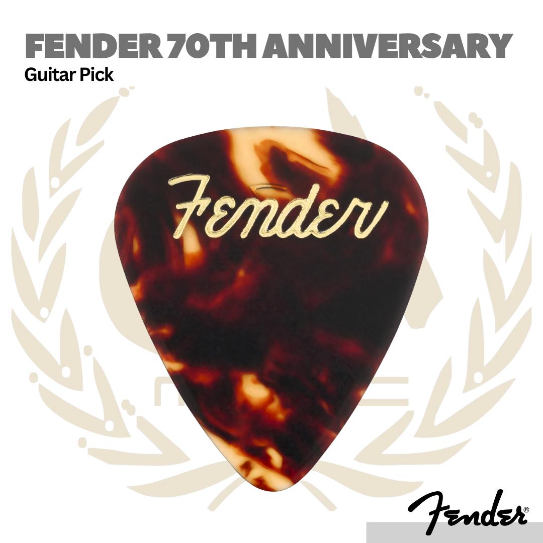 Fender 70th Anniversary Guitar Pick Tin - Pik Gitar Bass Isi 12