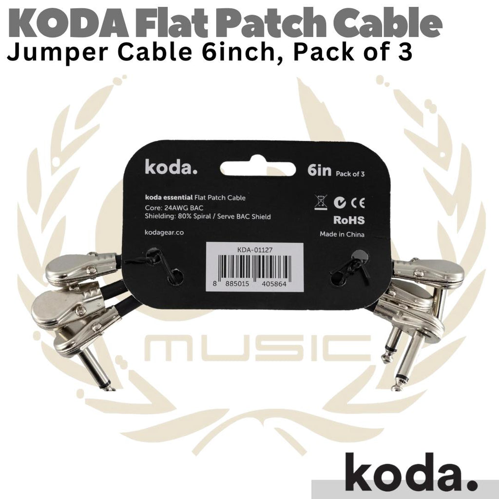KODA Flat Patch Cable 6 inch | Kabel Jack Jumper Gitar L isi 3