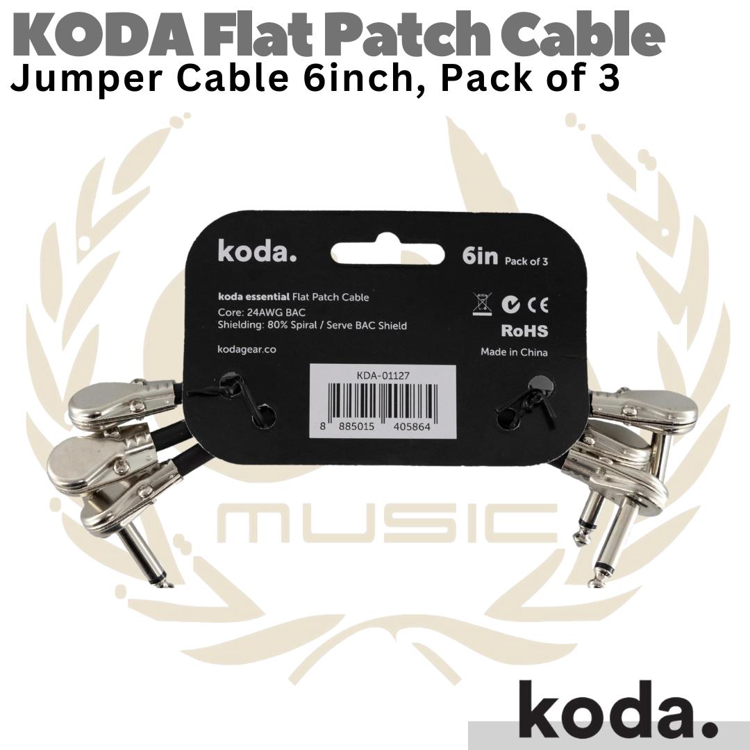 KODA Flat Patch Cable 6 inch | Kabel Jack Jumper Gitar L isi 3
