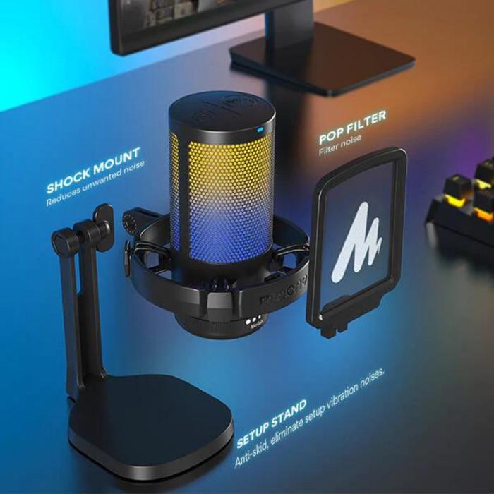MAONO DGM20 Condenser USB Gaming RGB Microphone + Noise Reduction DM20