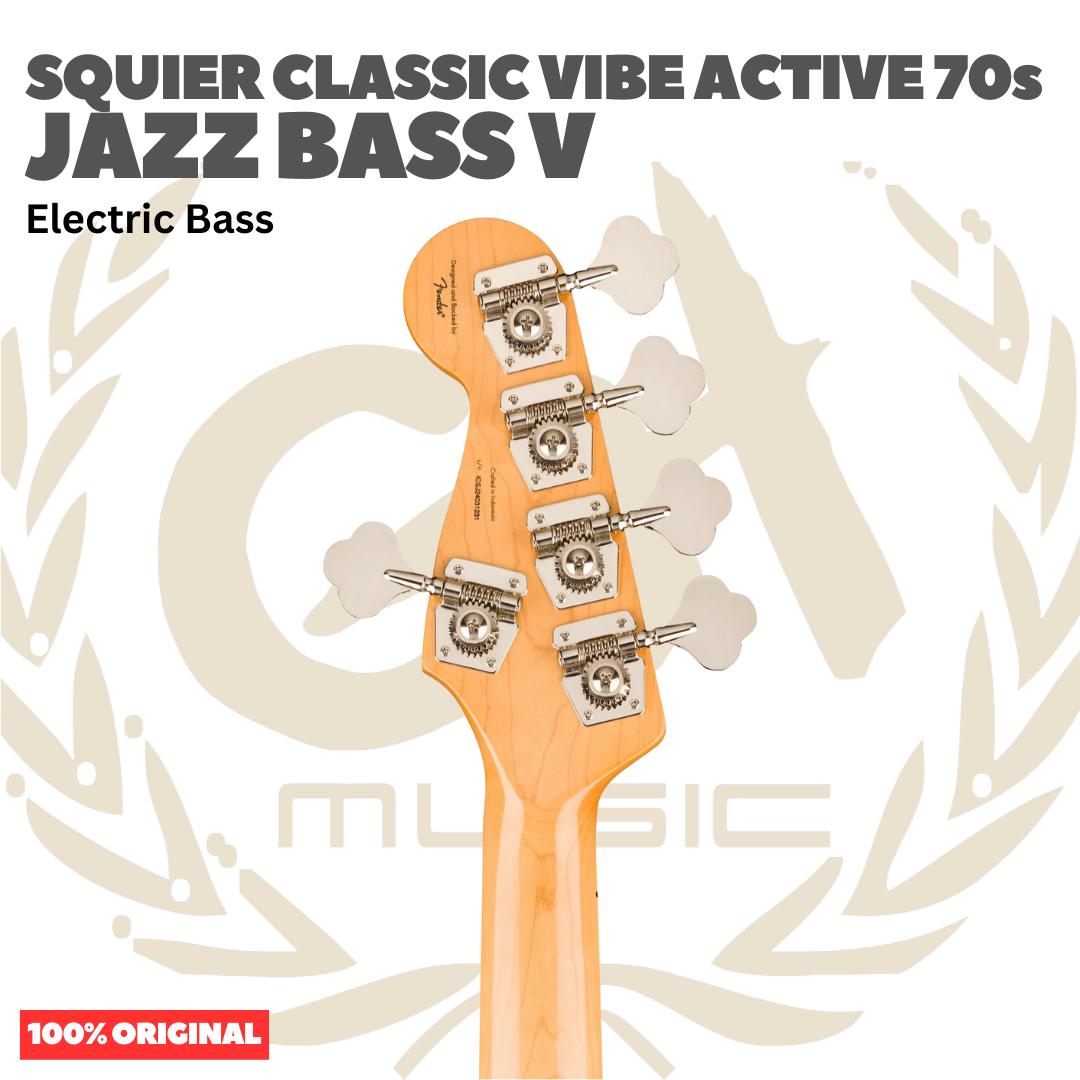 SQUIER Classic Vibe Active 70s Jazz Bass V Electric Bass Guitar - Gitar Bass Listrik Elektrik Aktif 5-string Original Asli