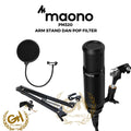MAONO PM320, ARM STAND DAN POP FILTER