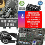 PAKET PODCAST 4 ORANG MIXER RECORDING TECH MX6DSP PLUS MIC