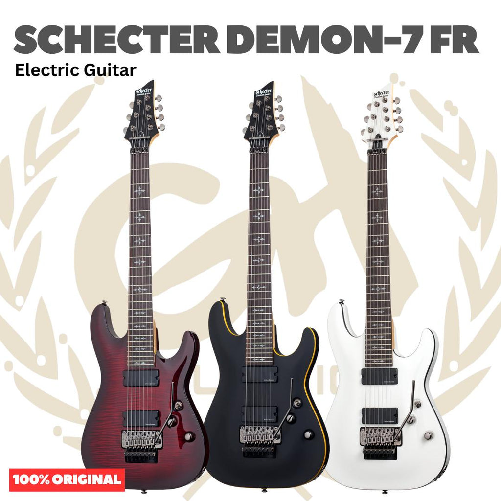 SCHECTER DEMON-7 FR 7 Strings Electric Guitar | Gitar Tremolo Up down